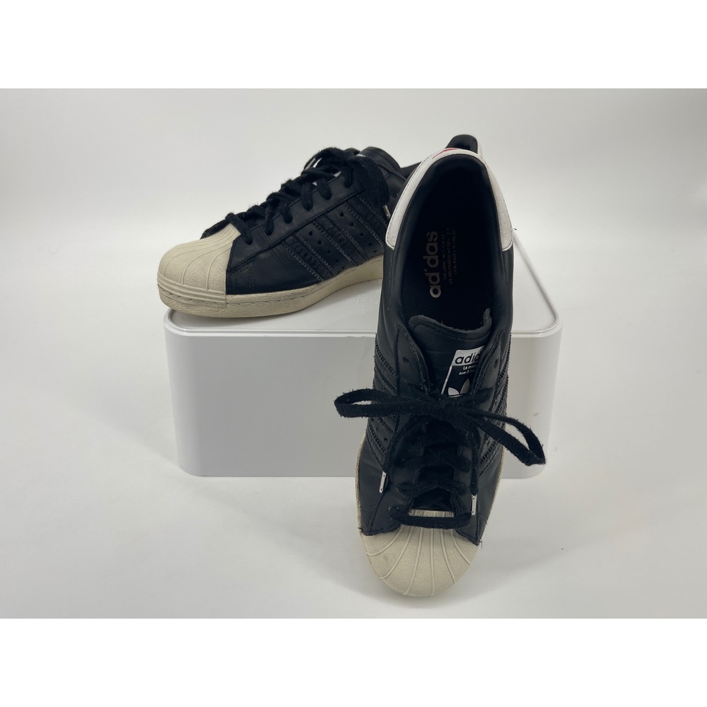 Adidas Human Made Superstar 80s Black White Leather Shoes Mens Sneakers FY0728